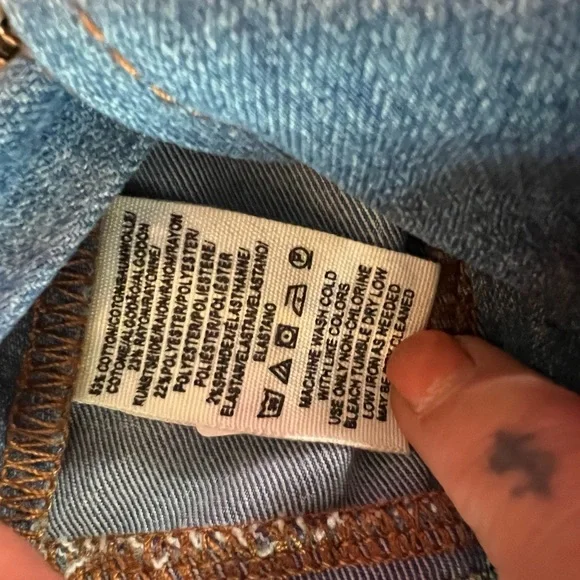 Free People Patchwork 25 Denim  High-Waisted  Retro Inspired Size 28 - Picture 8 of 8